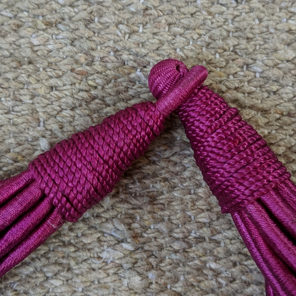 Fuchsia cord necklace - Picture 2 of 4